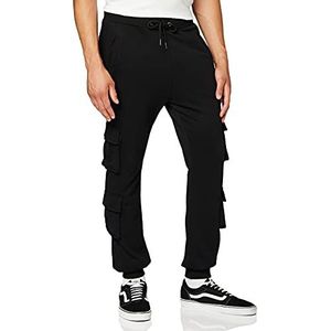 Urban Classics Heren vrijetijdsbroek, zwart, XL Slank