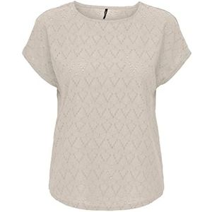 Bestseller A/S Dames ONLDALIA S/S JRS Top, Pumice Stone, XS, Pumice Stone, XS