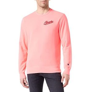 Champion Rochester 1919 Retro Resort Crewneck sweatshirt, briljant roze (DVKF), L voor heren, Glanzend roze (Dvkf), L