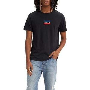 Levi's Graphic Crewneck Tee T-shirt Mannen, Mini Sportswear Pirate Black, L