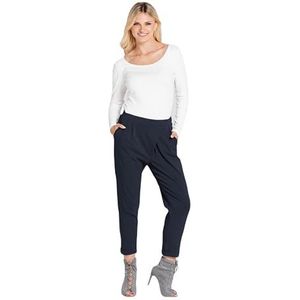 LOOK made with love Zachte casual dagelijkse broek voor dames, marineblauw, XL