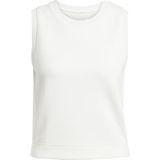 Top met labelprint en ronde hals