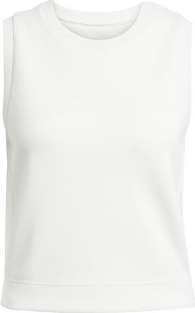 Top met labelprint en ronde hals