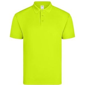 Mukua PS160U Bogan Uniseks poloshirt, korte mouwen, neongeel, maat XL, Fluor Geel, XL