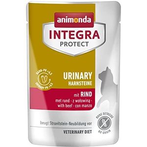 Animonda Integra Protect Animonda Adult Urinary Struvitstein, natvoer voor katten, hoogwaardig kattenvoer, nat graanvrij, dieetvoer voor katten met urinestenen, met rundvlees, 24 x 85 g
