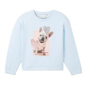 TOM TAILOR Sweatshirt voor meisjes met pailletten, 32264-new Breeze Blue, 128/134 cm