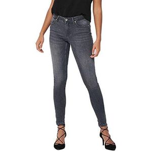 ONLY ONlKendell Life Reg Jeans voor dames, skinny fit, Medium Grey Denim, 28W x 34L