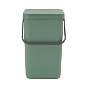 Brabantia Sort & Go Prullenbak, Afvalemmer, Fir Green, 25 Liter