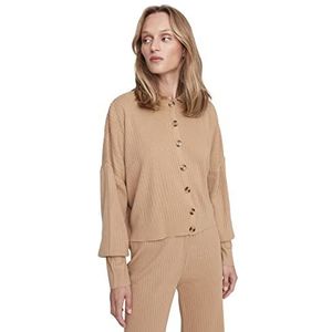 Trendyol Mandarijn kraag voor dames, effen normale trui sweatshirt, camel, L, Kameel, L
