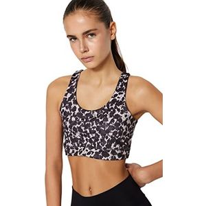 Trendyol Dames Regular fit Halterneck Woven Sport BH, Bruin, S, Bruin, S