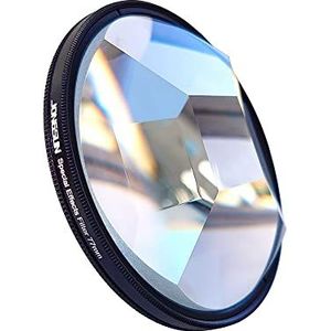 JONGSUN Vier-Prisma Speciaal Effectfilter, 77 mm FX glas verblinding breedbeeldscherm film anamorphotische DSLR film video fotografie camera filter accessoires (Four Prism)