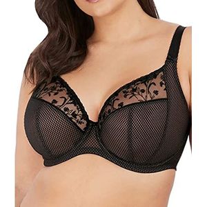 Elomi Womens Charley geborduurde beugel plunge beha, Jet, 40J