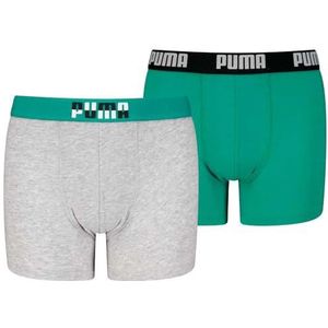 PUMA Logo geplaatst boxershorts, combo glinsterend groen, 134 cm - 140 cm (2 stuks) jongens, Glinsterende groene combo, 134/140 cm