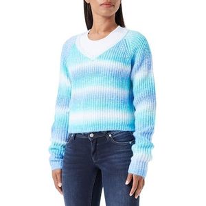 UCY Gebreide damestrui, turquoise meerkleurig, XL/XXL