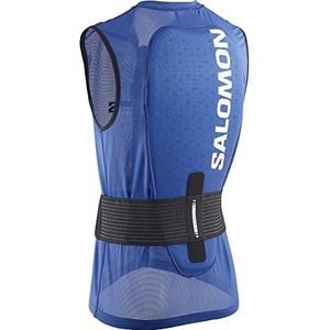 Salomon Flexcell Pro Vest Ski Snowboarden MTN Unisex rugbescherming, aanpasbare bescherming, ademend vermogen en eenvoudig aan te passen, blauw, M