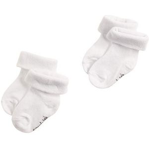 Noppies Unisex - Baby Sokken U Socks 2 stuks Beef, wit (white 001), 6-12 maanden