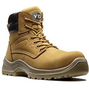 V12 Bobcat, S1P Nubuck Veiligheidslaars, Maat 03, Honing