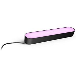 Philips Hue Play White and Colour Ambiance Smart Light Bar-extensie, entertainmentverlichting voor tv en gaming (werkt met Alexa, Google Assistant en Apple HomeKit), zwart