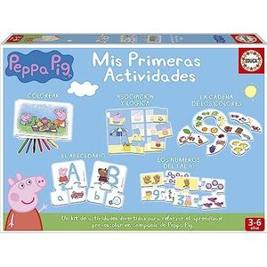 Educa - Mijn eerste activiteiten Peppa Pig, pedagogisch spel voor baby's vanaf 3 jaar, waar ze leren kleuren, alfabet, kalender, cijfers en kleuren (17249)
