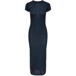 Onlmia Ss O-Neck Dress Cc KNT, total eclipse, M