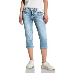 Street One Dames 3/4 jeans met glitterdetail in Blauw, in size: 24