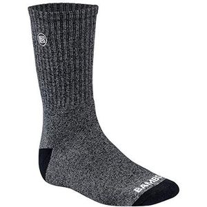 Bamboo Sports Premium bamboe crew werksokken - vochtafvoerend, geureliminerend, Heather Gray 3 paar, Large