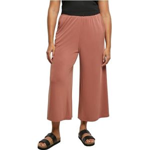 Urban Classics Culotte damesbroek, 3/4-lengte, met elastische tailleband, verkrijgbaar in verschillende kleurvarianten, maten XS-5XL, terracotta, 4XL