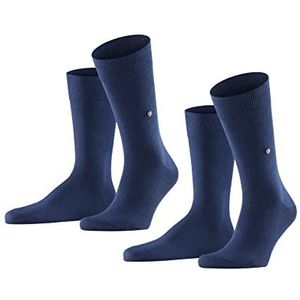 Burlington Heren Sokken Everyday 2-Pack M SO Katoen Eenkleurig Multipack 2 Paar, Blauw (Marine 6120), 40-46