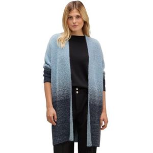 STREET ONE Gebreid vest lang, blauw (deep blue), 36