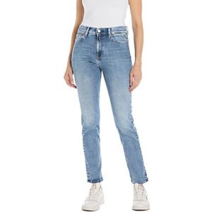 Replay Mjla super slim fit jeans met hoge taille, 009, medium blue., 27W x 32L