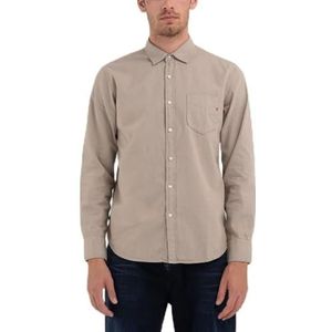 Replay Herenhemd, regular fit, 829 Stone, L