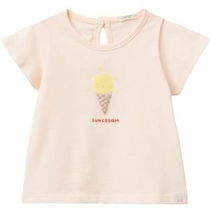 United Colors of Benetton T-shirt voor meisjes, Roze, 68 cm