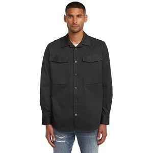 Cargo Pocket Regular Shirt ls, Zwart (Dk Black D26942-e062-6484), XS