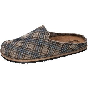 Fischer Heren Helge pantoffels, beige geruit, 42 EU, beige geruit, 42 EU