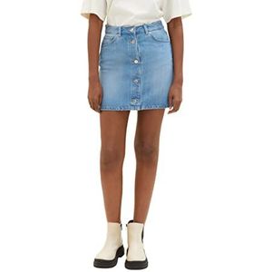 TOM TAILOR Denim Dames Mini-rok 1035918, 10151 - Light Stone Bright Blue Denim, XXL