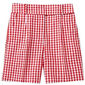 United Colors of Benetton Bermuda 4YCND900V Shorts, Vichy Wit Rood 911, 38 Dames, Vichy wit rood 911, 34 NL