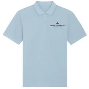 AMERICAN COLLEGE USA Poloshirt, hemelsblauw, 8 jaar, ontspannen, Blauw, 8 Jaar