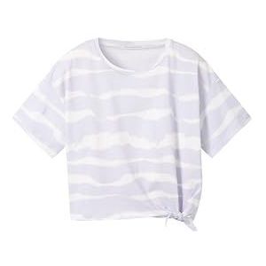 TOM TAILOR T-shirt voor meisjes, 35534 - Lilac Batik Stripe, 128 cm