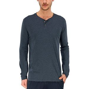 Schiesser Heren pyjama bovendeel shirt lange mouwen, grijs gemêleerd 202), 54