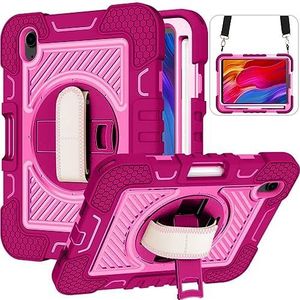Beschermhoesje voor iPad Mini 5, 360 graden draaibare standaard, handriem, verstelbare schouderriem, ultra hybrid, schokbestendig voor Apple iPad Mini 5, 7,9 inch