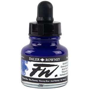 Daler Rowney acryl verf FW acrylverf, 29,5 ml flessen, verschillende kleuren 1 Rowney Blue.
