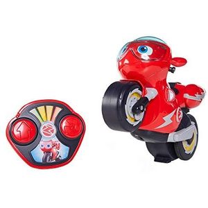 TOMY Ricky Zoom Turbo-truc met afstandsbediening, Ricky, actiefiguren voor jongens, motorfiets voor kinderen, voert wielies en 360 graden stuntspins, motorspeelgoed voor kinderen van 3 jaar oude