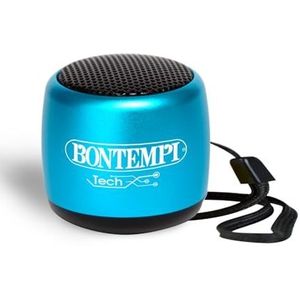 Bontempi | Draadloze mini-luidspreker, kleur blauw, eenvoudige en snelle draadloze verbinding, ideaal voor feestjes en kinderen, 300 x 200 x 195 mm