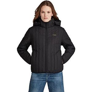 G-STAR RAW Dames Meefic Vertical gewatteerde jas, zwart (dk black D20114-C442-6484), XL, zwart (Dk Black D20114-c442-6484), XL