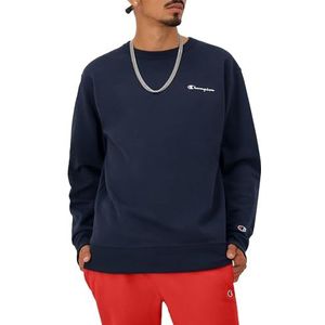 Champion Powerblend sweatshirt voor heren, marineblauw, kleine letters, M
