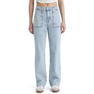 DeFacto Dames B8249ax Broek, Lt.Blue, 10, Lt.blauw, 36