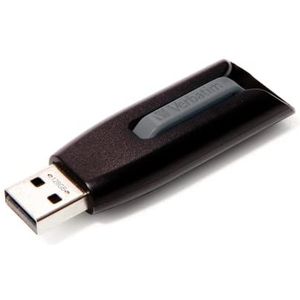 Verbatim Store 'n' Go V3 USB-stick - 128 GB, stick met USB 3.0 en SuperSpeed-interface, schuifmechanisme, zwart