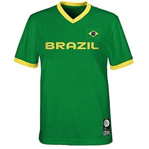 FIFA Uniseks officieel 2023 voetbalvoetbalshirt voor dames, voetbalshirt voor volwassenen, Brazilië T-shirt (pak van 1)
