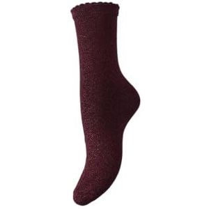 PIECES Pcsebby Glitter Long Socks Noos Bc, tawny port, One size