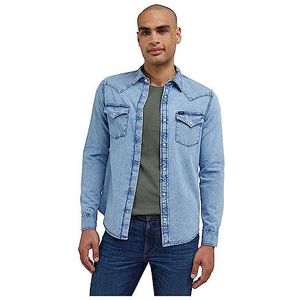 Lee Heren Regular Western Shirt, blauw, S